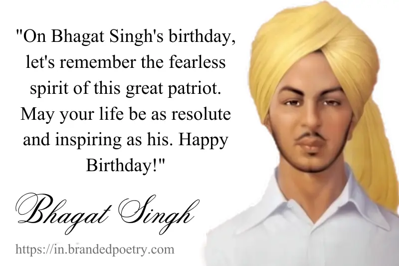bhagat singh birthday wish in english