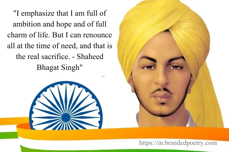 bhagat singh quote on freedom