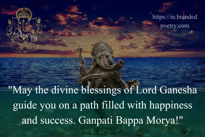 happy ganesh visarjan greeting card in english