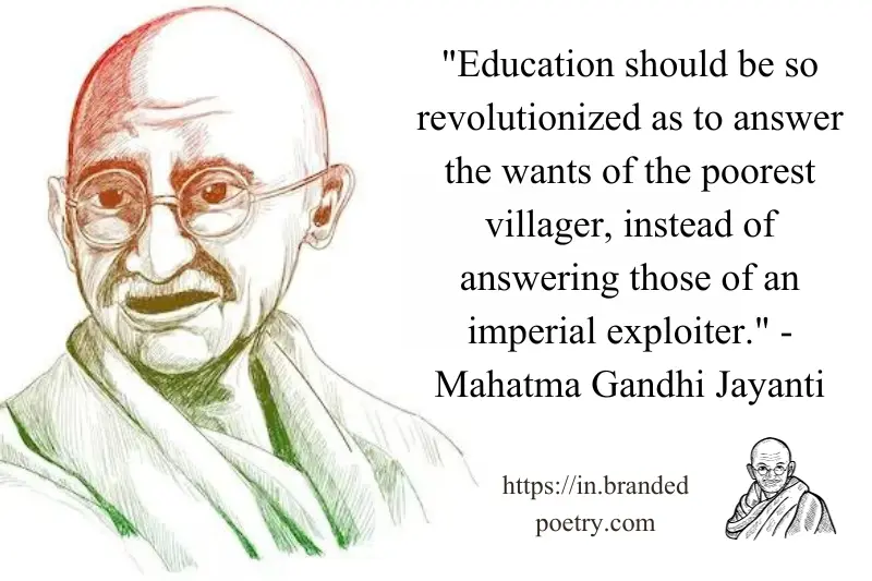 mahatma gandhi education quote