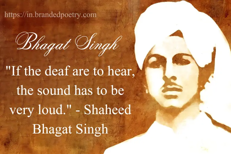 shaheed bhagat singh famous quote in english