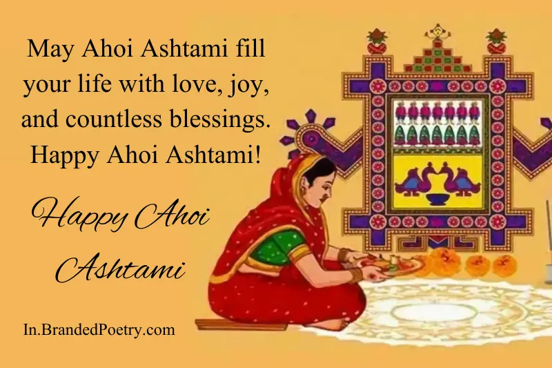 happy ahoi ashtami wishing card