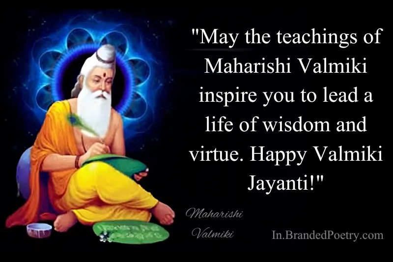 happy maharishi valmiki jayanti wishing card