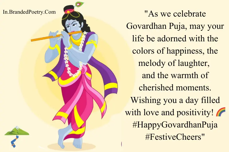happy govardhan puja wishes card