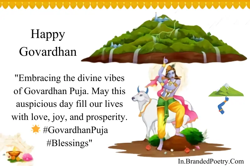 happy govardhan puja wishing card in english