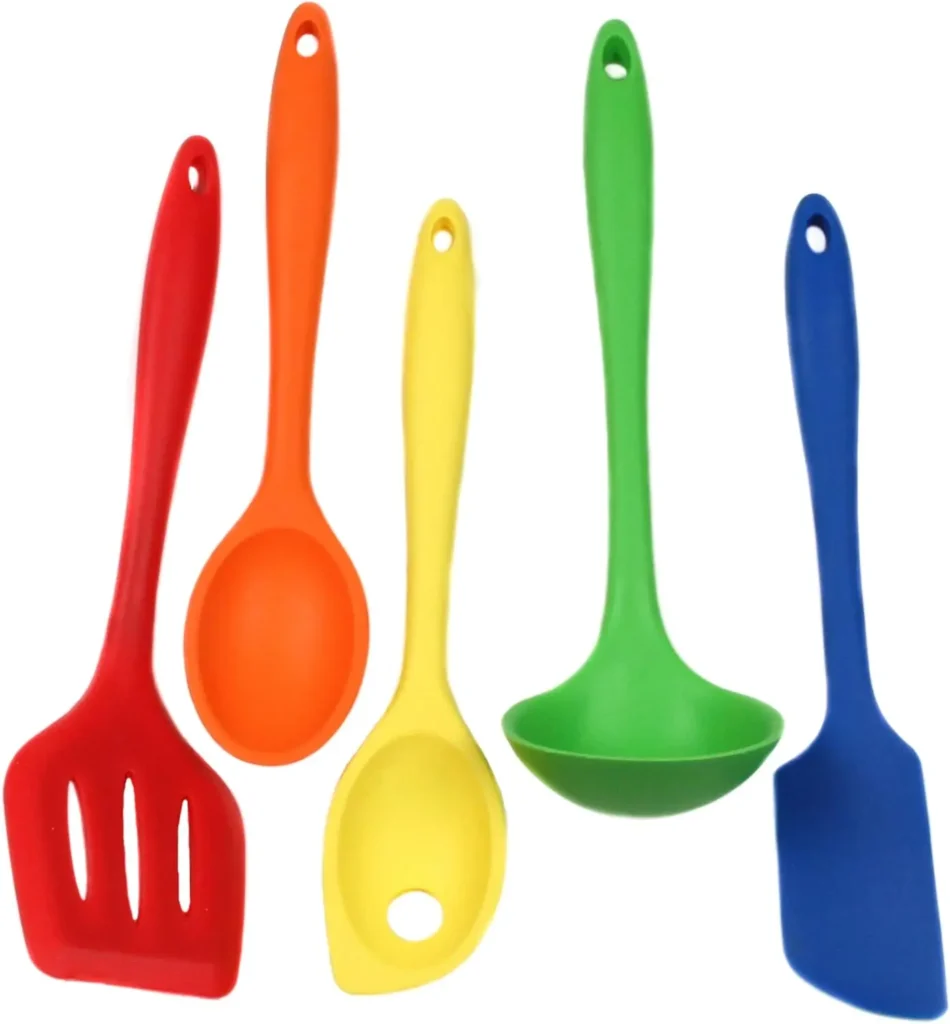colorful kitchen utensil set