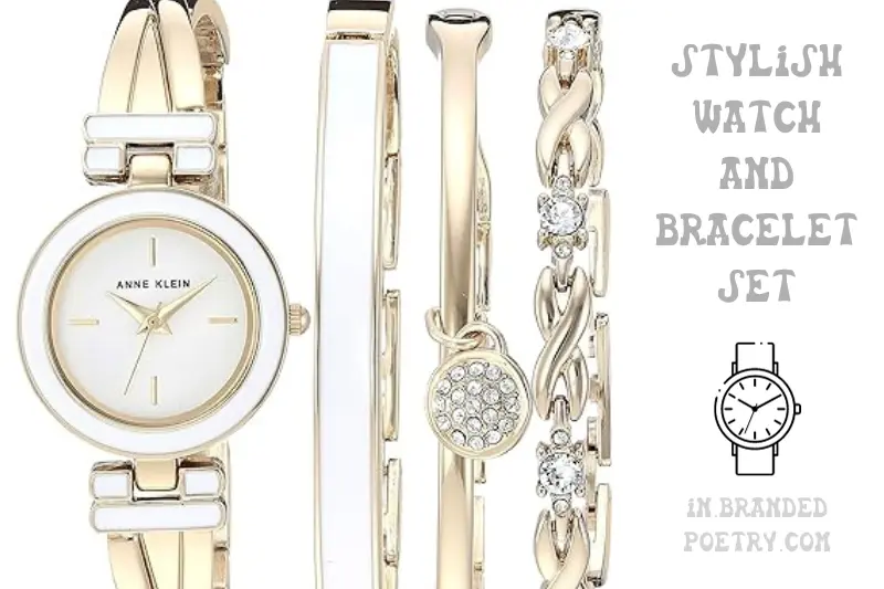 stylish watch and bracelet set