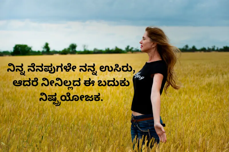 ನಿನ್ನ ನೆನಪುಗಳೇ ನನ್ನ ಉಸಿರು, ಆದರೆ ನೀನಿಲ್ಲದ ಈ ಬದುಕು ನಿಷ್ಪ್ರಯೋಜಕ.