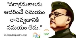 Subhash Chandra Bose Quotes In Telugu [2024] – నేతాజీ నినాదాలు